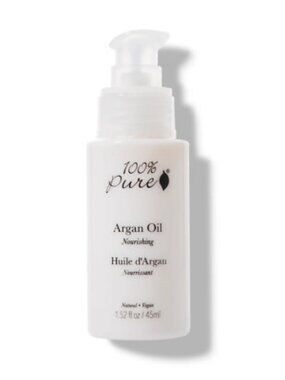 100% PURE Organic Argan Oil 1.52 oz Full Size Vegan Face Hair Body Oil New